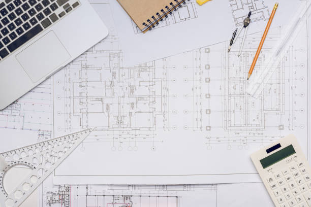 Plan technique d'aménagement paysager réalisé en DAO